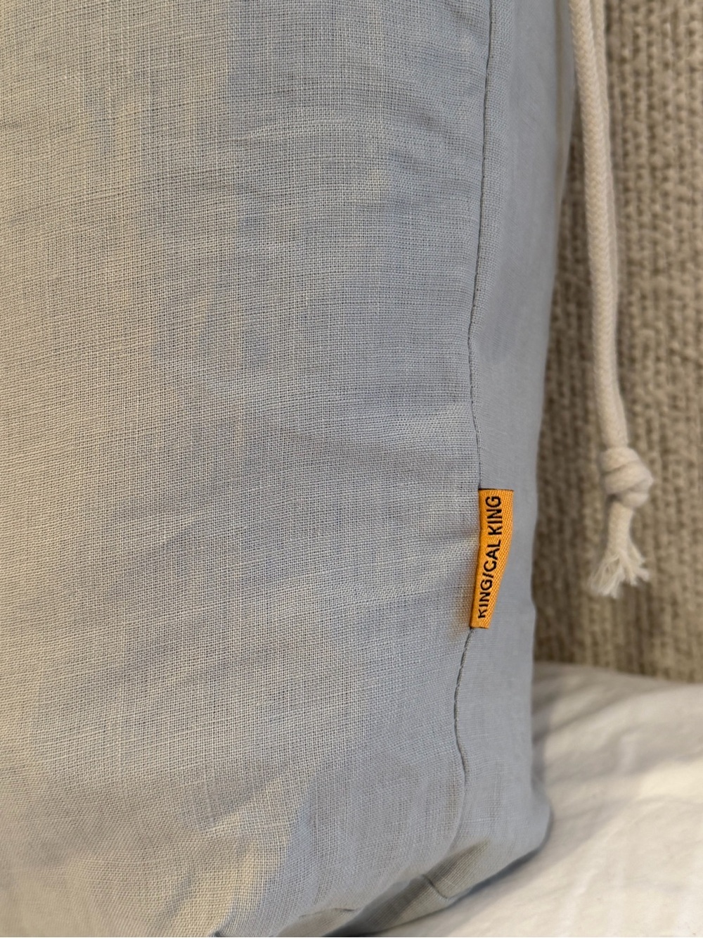 Quince European Linen Duvet Cover Set King/Cal King Mist - Picture 4 of 12